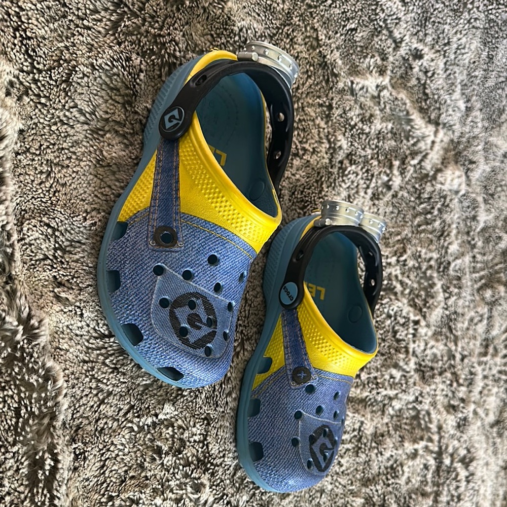 CROCS Minion Blue and Yellow Water Shoes Lightweight and Waterproof